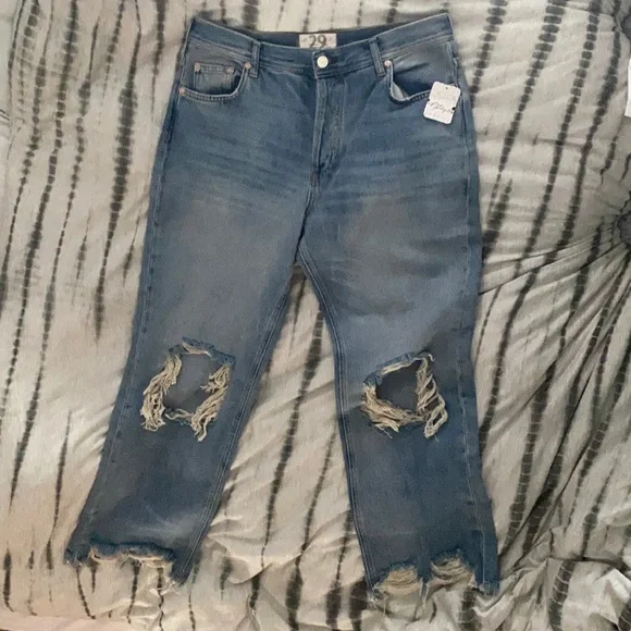 Free people Maggie denim jeans size 29 never worn NWT - Picture 2 of 4